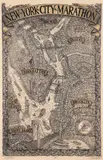 James Bruce Grashow, New York City Marathon, 1983, woodcut with hand coloring