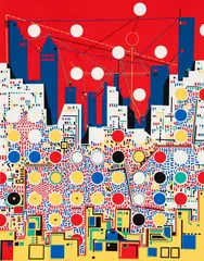 Risaburō Kimura, City, 369, serigraph printed in colors
