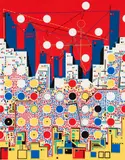 Risaburō Kimura, City, 369, serigraph printed in colors