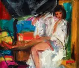 Etude III by Mable Beatrice Holtz Landaker, oil on board, offered Aug 2026