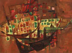 Zvi Meirovich, South Jerusalem St., Haifa, Israel, c.1960s, oil on canvas