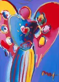Peter Max, Angel With Heart, 2000, acrylic over lithograph