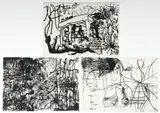 Santi Moix, Abstractions (3), etching, aquatint, and carborundum