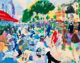 LeRoy Neiman, Cafe Fouquet's, 1991, color, serigraph on paper