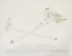 A Device for Converting a Chilling Underground Wind into Memory by Dennis Oppenheim, 1980, lithograph, offered Aug 2026