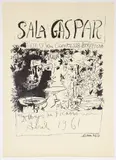 Pablo Picasso, Dibujos de Picasso exhibition poster for Sala Gaspar, Barcelona, 1961, lithograph