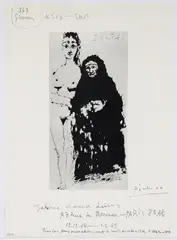 Pablo - After Picasso, 347 Gravures exhibition poster for Galerie Louise Leiris, Paris, 1968-69, offset, lithograph