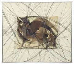 Mary Gardner, Untitled, mixed media collage with encaustic
