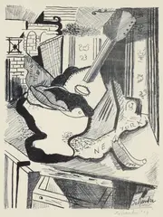 Louis Schanker, Untitled Still Life, 1937, lithograph