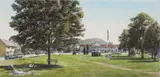 Altoon Sultan, Village Green, South Royalton, Vermont, 1987, drypoint etching with hand coloring
