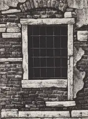 Terence Warren, Venice Study I, mezzotint, 5.75 x 4.25 inches, pencil