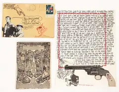 S. Clay Wilson, 2 pieces of Mail Art and 1, Collage: the collage