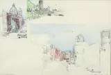 Entering Pittsburgh 1, 1989, color by Eva Lu Damianos, pencil, offered Aug 2026