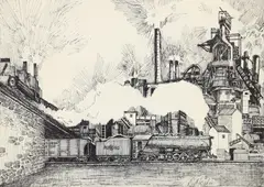 Pittsburgh, offset by David A. Foshee, lithograph, pencil, offered Aug 2026