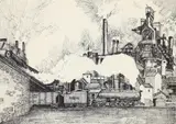 Pittsburgh, offset by David A. Foshee, lithograph, pencil, offered Aug 2026