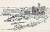 Pittsburgh Skyline by Nevin Robinson Robinson, lithograph on paper, offered Aug 2026