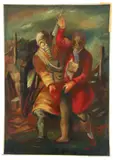 Frank Dininno, War, 1939, oil on canvasboard