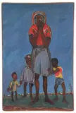 Leonard Lieb, Untitled Social Realist Scene with African-American Crying Mother, undated, c.1950s