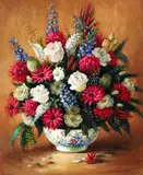 Lois McCune, Untitled, oil on canvas flowers in vase