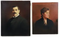 Albert Francis King, Half Length Portraits of Man and Women, circa 1900, oil on canvas