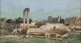 Ruins: Roman Coliseum at Arles, France March 25th by J. A. Thornely, watercolor, offered Aug 2026