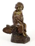 Untitled by François Michel, bronze sculpture youth in the forest, offered Aug 2026