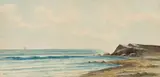 Seascape by Franklin Harrison Miller, circa 1895, watercolor, offered Aug 2026