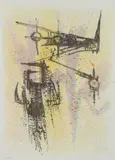 Wifredo Lam, Untitled, from The Flight Portfolio, printed in 1967, published in 1971, color, lithograph on Rives paper