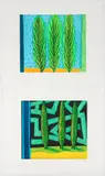 William Crozier, Labyrinth and Verona Garden, 2007, aquatints printed in colors, image 19 x 23.25 inches, each