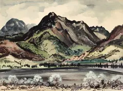 Adolf Dehn, Mountain Landscape, 1947, watercolor on paper
