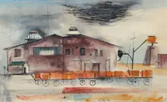William Dole, From the S.P. Station, 1949, watercolor on paper