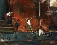 Abstractionists by Frank Kleinholz, 1941, oil on canvas, relined, offered Jun 2026