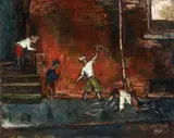 Frank Kleinholz, Abstractionists, 1941, oil on canvas, relined