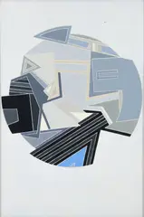 John Levee, Geometric Abstraction, 1984, gouache on paper