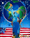 Peter Max, Peace on Earth [Statue of Liberty], c.2002, acrylic over lithograph