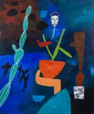 My Brief Marriage to Georgia O'Keeffe by Todd Stoddard McKie, 1986, oil on canvas, offered Jun 2026