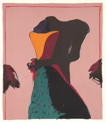 Fritz Scholder, Monster Love - Dream C, 1982, color, lithograph on cream paper