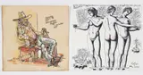 Pair of original drawings: Gunfighter Anod in the Sun, 1977, original illustration with by S. Clay Wilson, ink and watercolor, offered Jun 2026