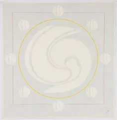 Jack Youngerman, Swirl Gray, 1983, silkscreen, pochoir and Intaglio