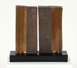 Brutalist Sculpture, 1970s by Peter J. Calaboyias, bronze on pedestal, apparently, offered Jun 2026