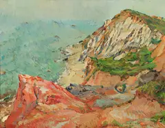 Henry Koerner, Gay Head, Martha's Vineyard, 1961, oil on canvas, stretched over a board