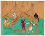 Henry Koerner, Circus II, 1949, casein