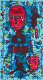 Russell Twiggs, Man in Phantasy, mid 1950's , paper stencil print, 23.5 x 15.25 inches, pencil