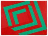 Untitled Red and Green Abstract, undated by Gertrude Temeles Half, oil on canvas, offered Jun 2026