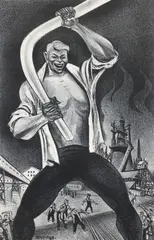 William Gropper, Joe Magarac, 1948, original, lithograph on paper