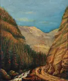 Kettle Run Pass, 2 1/2 Miles from Altoona, Blair County, PA by Ambrose McNeal, 1878, oil on canvas, offered Jun 2026