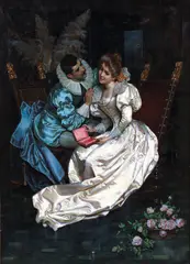 The Lovers by Pio Ricci, oil on canvas, offered Jun 2026