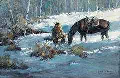 Richard D. Thomas, The Pursuit, 1980, oil on board