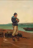French Marine Enjoying Meal along the Coast by Etienne Prosper Berne-Bellecoeur, oil on board, offered Jun 2026
