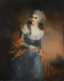 Portrait of Elizabeth Dodsworth-Tunstall, 1760s by Joshua Kirby, pastel on paper, apparently, offered Jun 2026